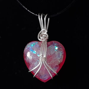 Pink Glimmer Dichroic Multi-color Shifting pendant